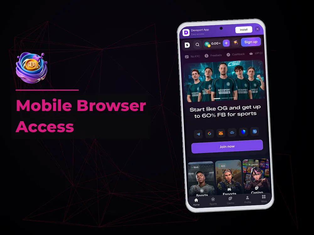 Сrypto Сasino - Mobile Browser Access